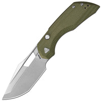 ArtisanCutlery Mousebird Thumb Hole Top Liner Lock EDC Knife Micarta Handle Titanium Clip(3'' N690 Stone Wash Blade ) 1889G-MGN