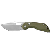 ArtisanCutlery Mousebird Thumb Hole Top Liner Lock EDC Knife Micarta Handle Titanium Clip(3'' N690 Stone Wash Blade ) 1889G-MGN