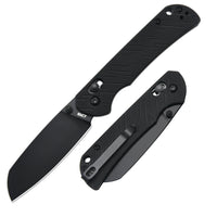 CJRB Lyrid J1953 AR-RPM9 Steel Blade G10 Handle Folding Knives - Black PVD/Black G10 (J1953-BBK)