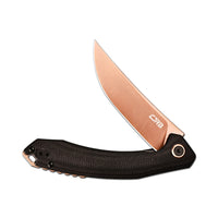 CJRB Gobi Flipper & Liner Lock Micarta Handle (3.5'' Rose Gold AR-RPM9 Blade) J1906-RBK (Exclusive)