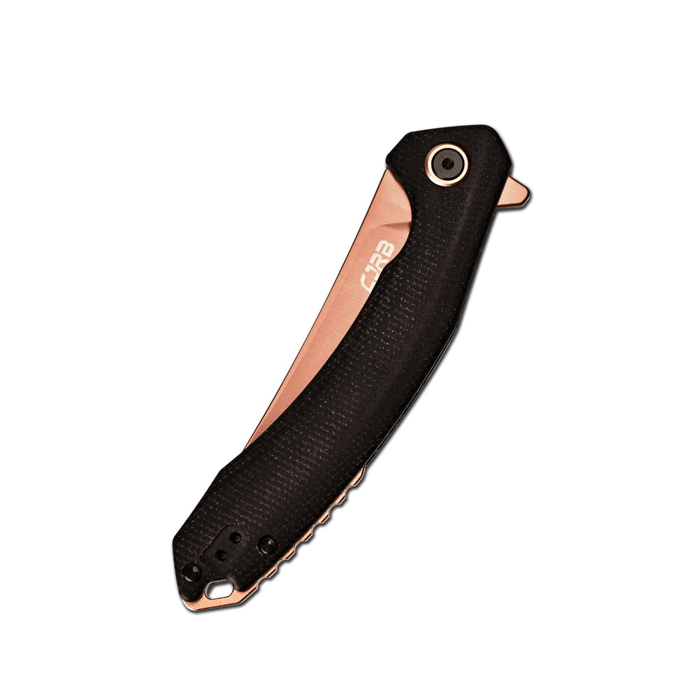 CJRB Gobi Flipper & Liner Lock Micarta Handle (3.5'' Rose Gold AR-RPM9 Blade) J1906-RBK (Exclusive)