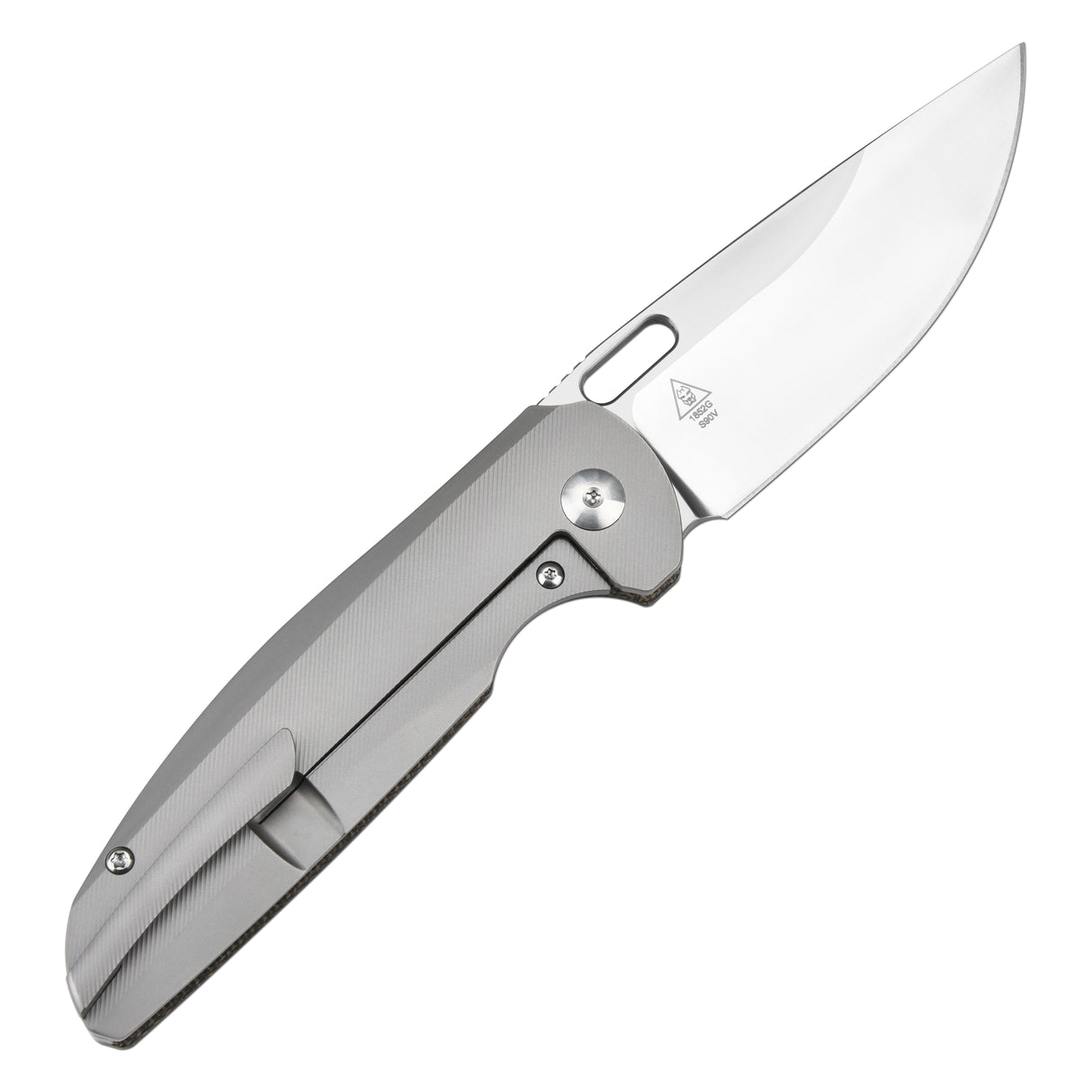 Artisan Cutlery Satyr 1852G-ODG S90V Blade Micarta & Titanium Handle Folding Knives