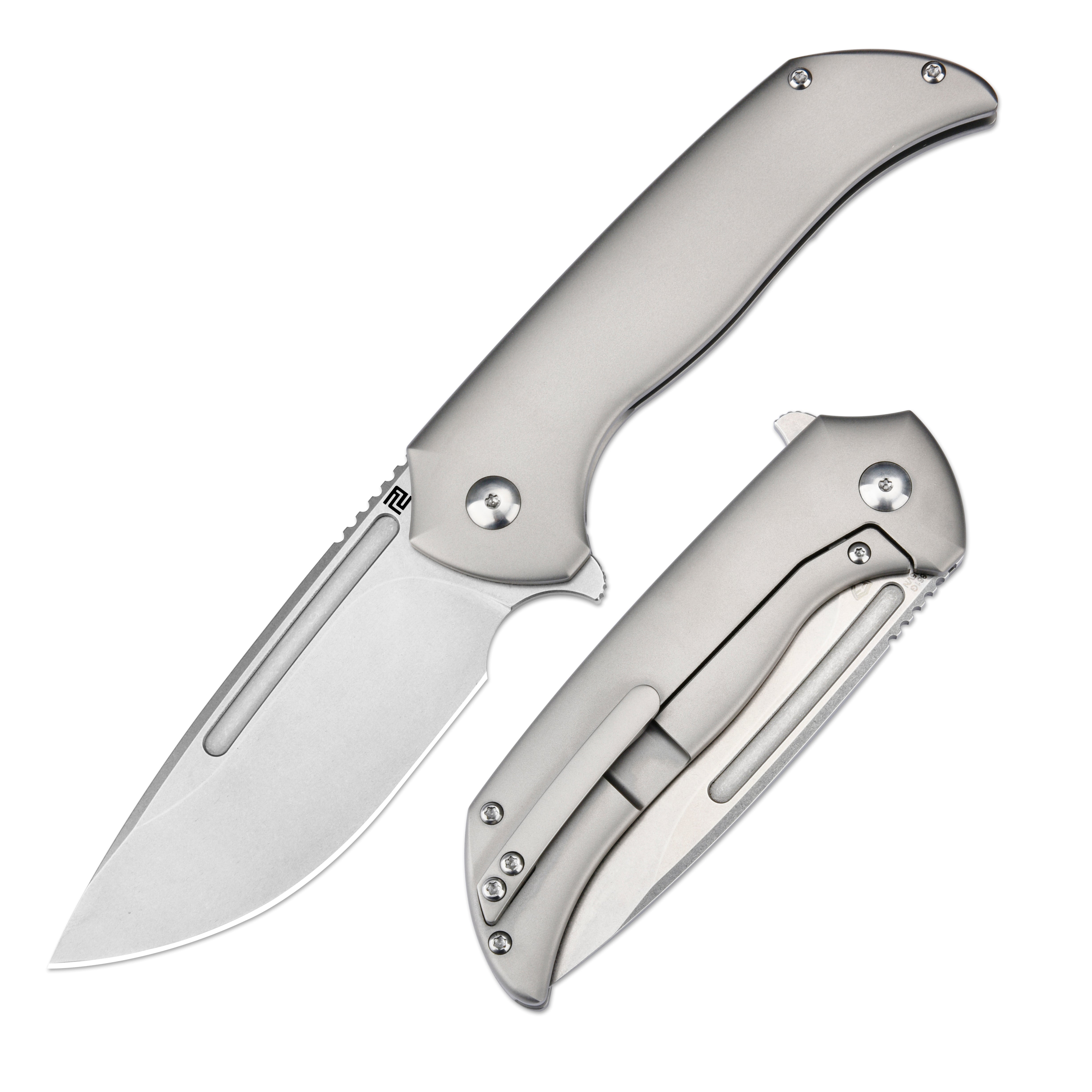ArtisanCutlery Trux ATZ-1861G S35VN Blade Titanium Handle Folding