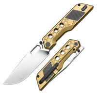 ArtisanCutlery Beest ATZ-1878G S35VN Blade Titanium Handle Folding Knives Gold
