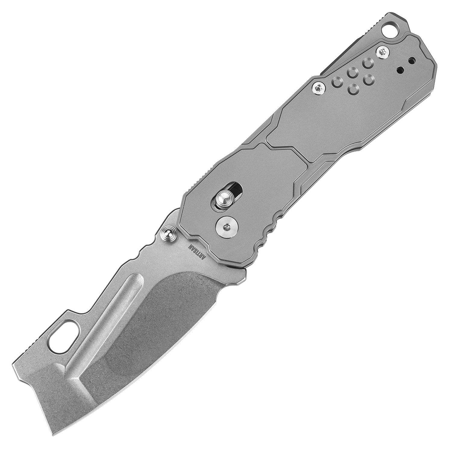 ArtisanCutlery Butcherling ATZ-1881 Titanium Handle Folding Knives
