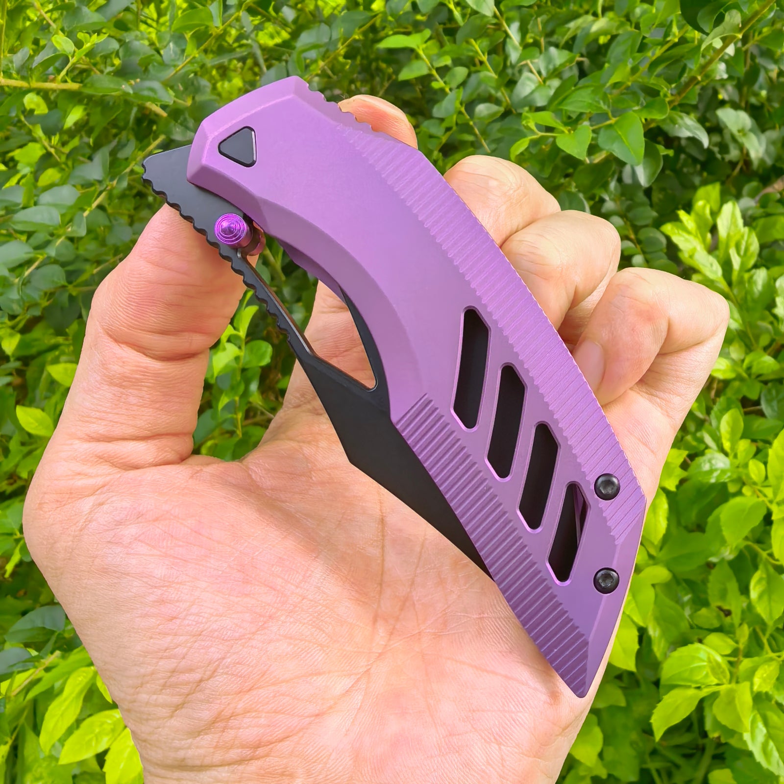 ArtisanCutlery Dark Wing ATZ-1887G S35VN Blade Titanium Handle Folding Knives(PROTOTYPE) Purple