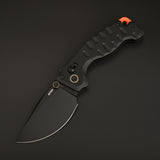 ArtisanCutlery Doubletap Recoil Lock Knife G10 Handle (3.86'' Black PVD Coating&Stone Wash D2 Blade) 1888P Prototype