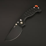 ArtisanCutlery Doubletap Recoil Lock Knife G10 Handle (3.86'' Black PVD Coating&Stone Wash D2 Blade) 1888P Prototype