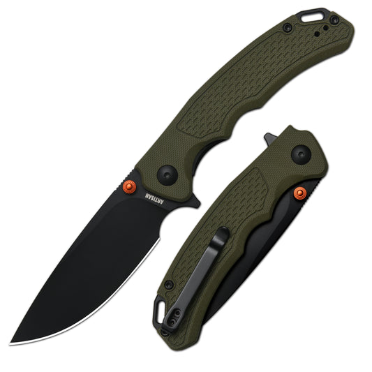 ArtisanCutlery Tradition V2 1702M AR-RPM9 BLADE G10 HANDLE FOLDING KNIVES Green