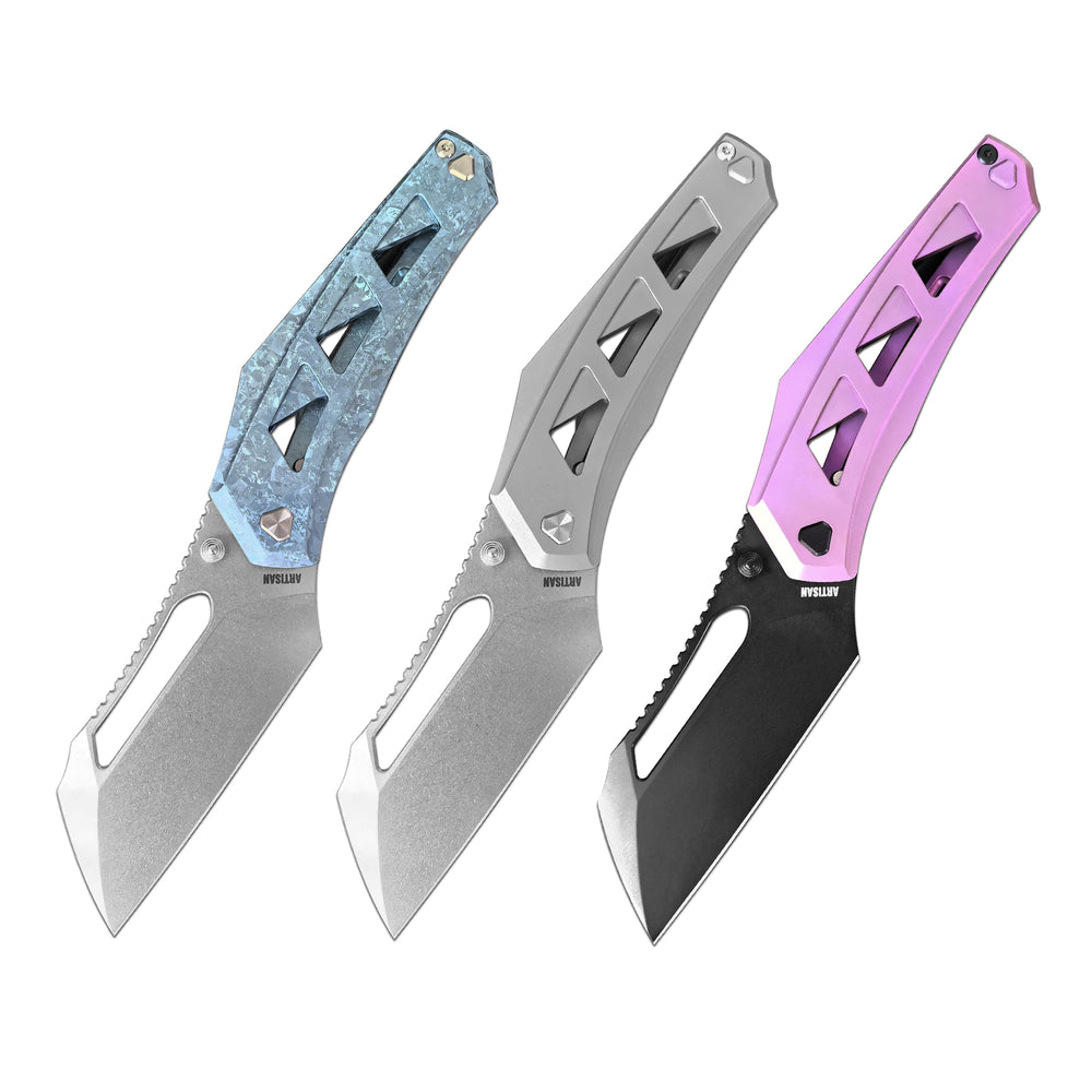 ArtisanCutlery Kakapo ATZ-1898G S35VN Blade Titanium Handle Folding Knives(PROTOTYPE)