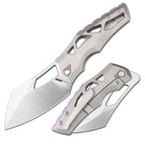 Artisan Cutlery Tortoise 1884G S35VN Steel Blade Titanium Handle Folding Knives