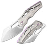 Artisan Cutlery Tortoise 1884G S35VN Steel Blade Titanium Handle Folding Knives