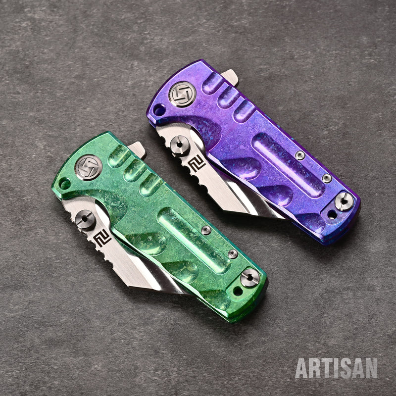 ARTISAN CUTLERY PROPONENT 1820G-CPU/CGN S35VN Blade Crystal Titanium Handle Folding Knife(Prototype)