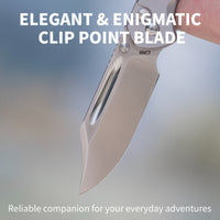 CJRB Bowie Pyrite J1942 AR-RPM9 Steel Blade Sand Polish Wood Handle Folding Knives