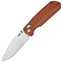 CJRB Mega Maximal Thumb Stud & Crossbar Lock Knife Brown Micarta Handle(3.43'' AR-RPM9 Steel Stone Wash Blade) J1954L-BN