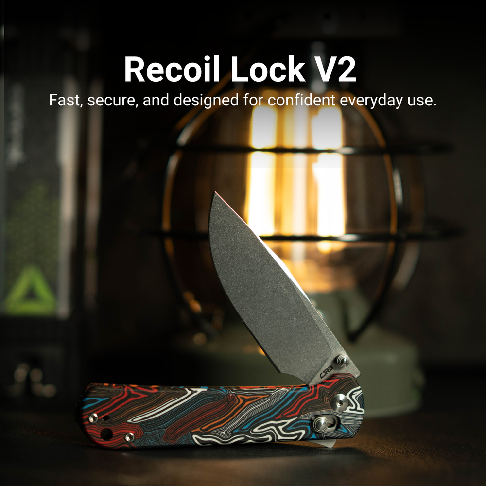 CJRB Bolt Recoil Lock V2 & Thumb Stud G-Mascus Handle (3.25'' Stone Wash AR-RPM9 Blade) J1960-FB (Exclusive)