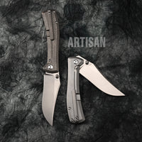 ArtisanCutlery Santee ATZ-1888G S35VN Blade Titanium Handle Folding Knives(PROTOTYPE)