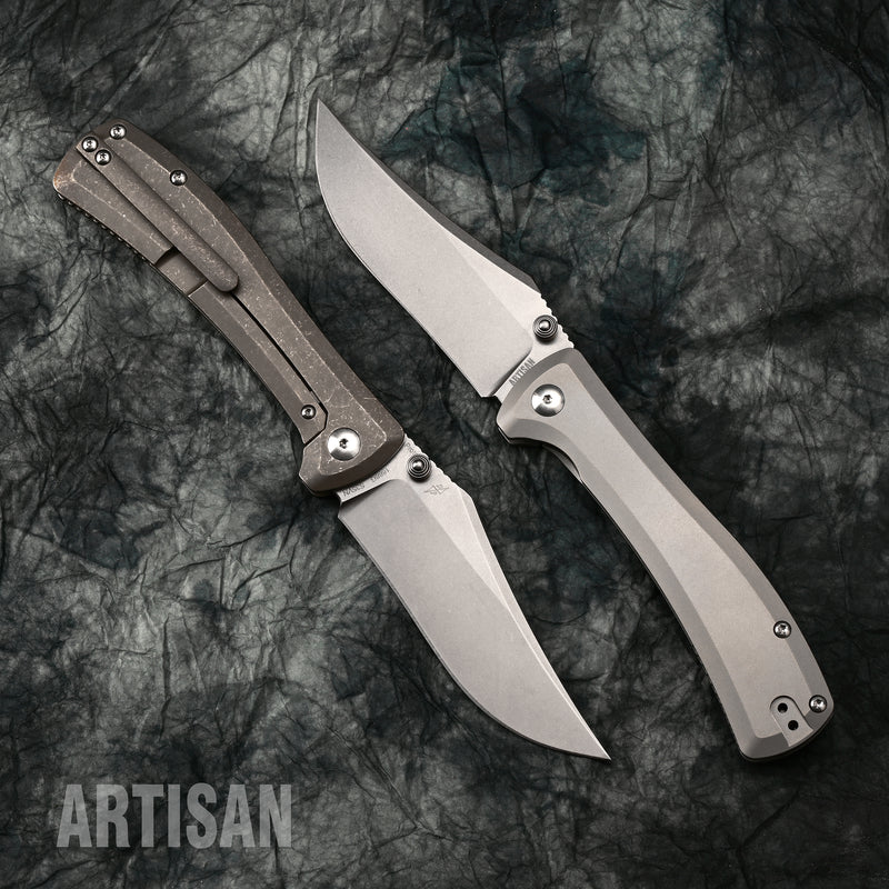ArtisanCutlery Santee ATZ-1888G S35VN Blade Titanium Handle Folding Knives(PROTOTYPE)