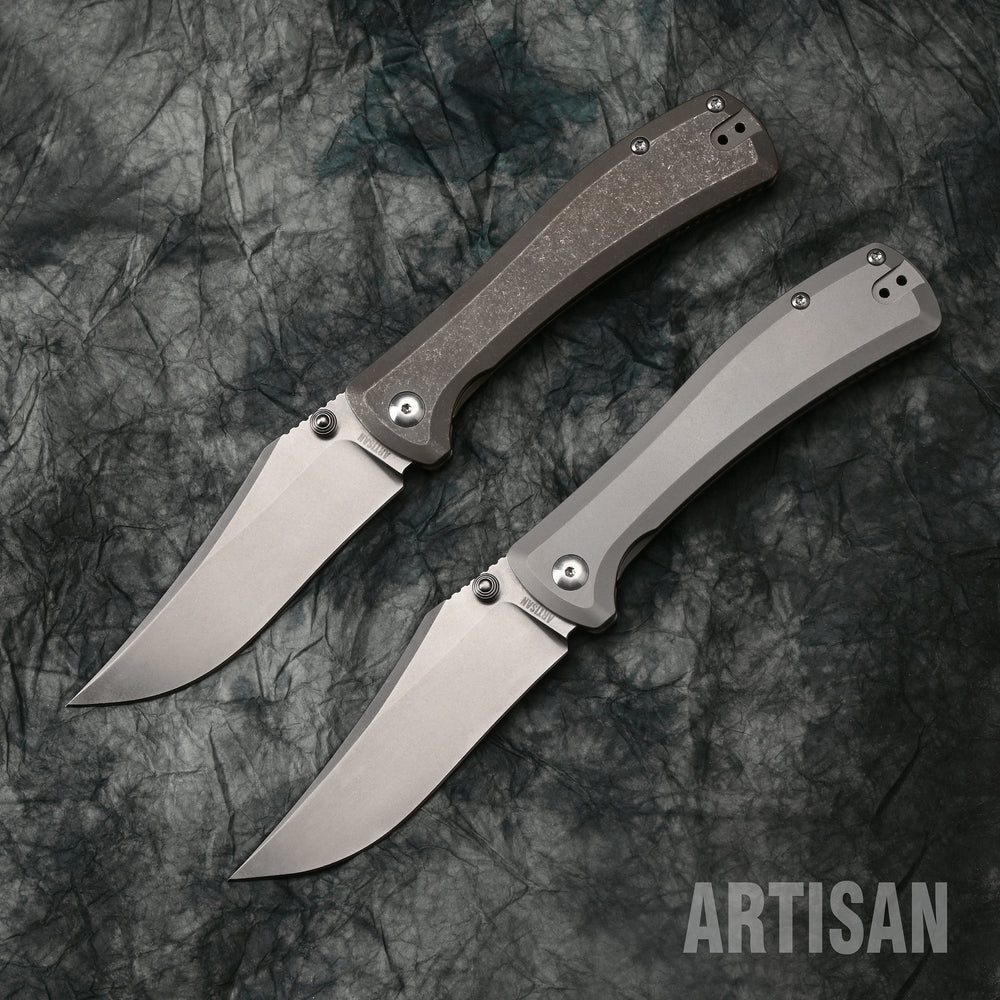 ArtisanCutlery Santee ATZ-1888G S35VN Blade Titanium Handle Folding Knives(PROTOTYPE)