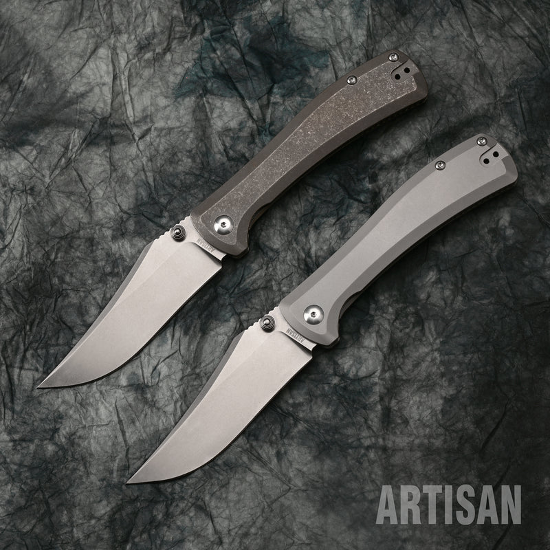 ArtisanCutlery Santee ATZ-1888G S35VN Blade Titanium Handle Folding Knives(PROTOTYPE)