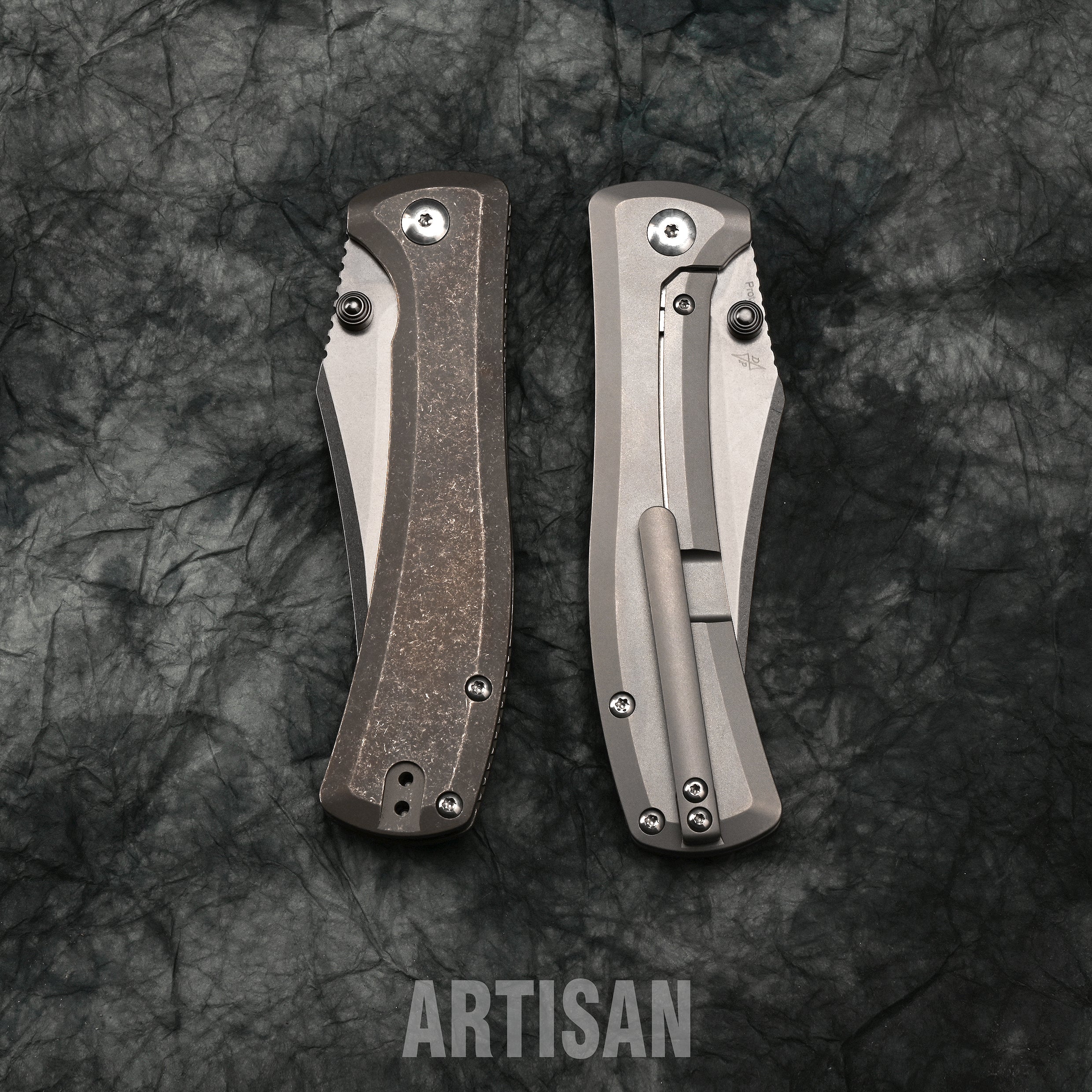 santeです。 ArtisanCutlery Santee ATZ-1888G S35VN Blade Titanium Handle Folding Kn