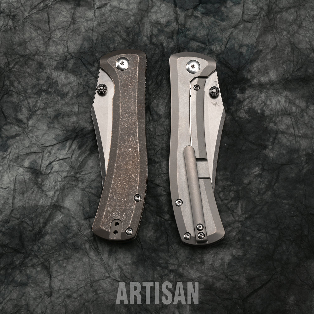 ArtisanCutlery Santee ATZ-1888G S35VN Blade Titanium Handle Folding Knives(PROTOTYPE)