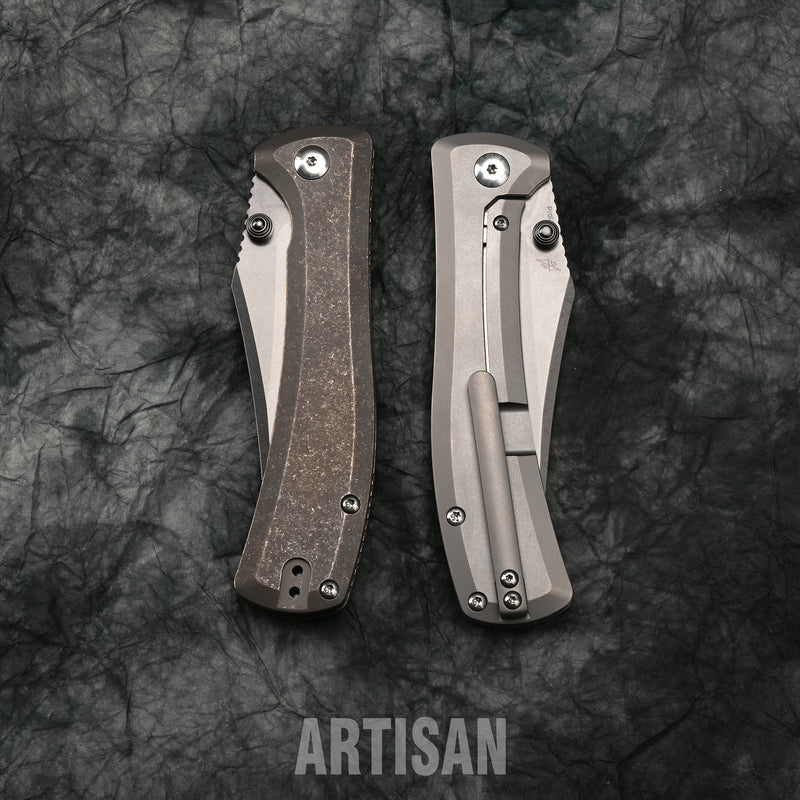 ArtisanCutlery Santee ATZ-1888G S35VN Blade Titanium Handle Folding Knives(PROTOTYPE)