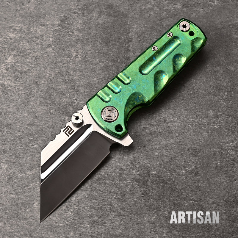 ARTISAN CUTLERY PROPONENT 1820G-CPU/CGN S35VN Blade Crystal Titanium Handle Folding Knife(Prototype)