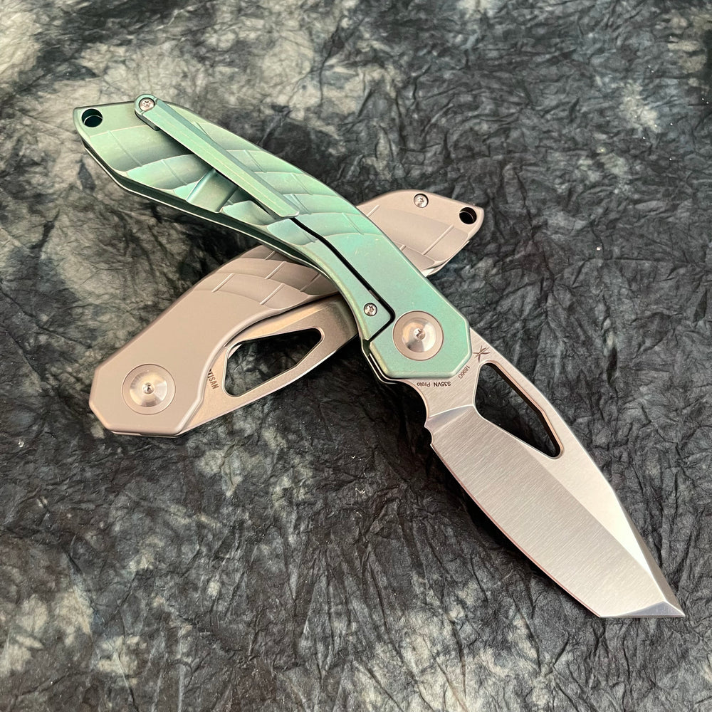 ArtisanCutlery Bull Terrier ATZ-1896G S35VN Blade Titanium Handle Folding Knives(PROTOTYPE)