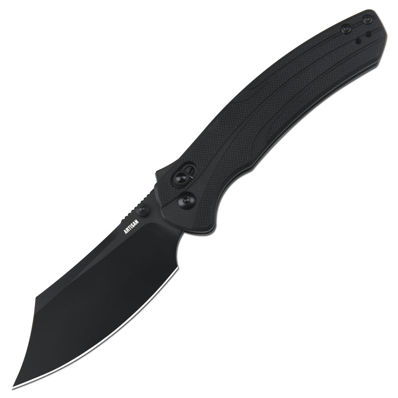 ArtisanCutlery Simoon Recoil Lock V2 Knife Black G10 Handle (3.47'' Black PVD Coating AR-RPM9 Blade) 1882P-BBK