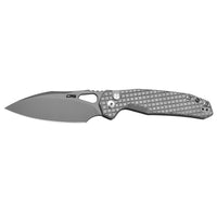 CJRB Frack J1931 CPM S90V Sand Blast Blade Titanium(Frag pattern) Handle Folding Knives