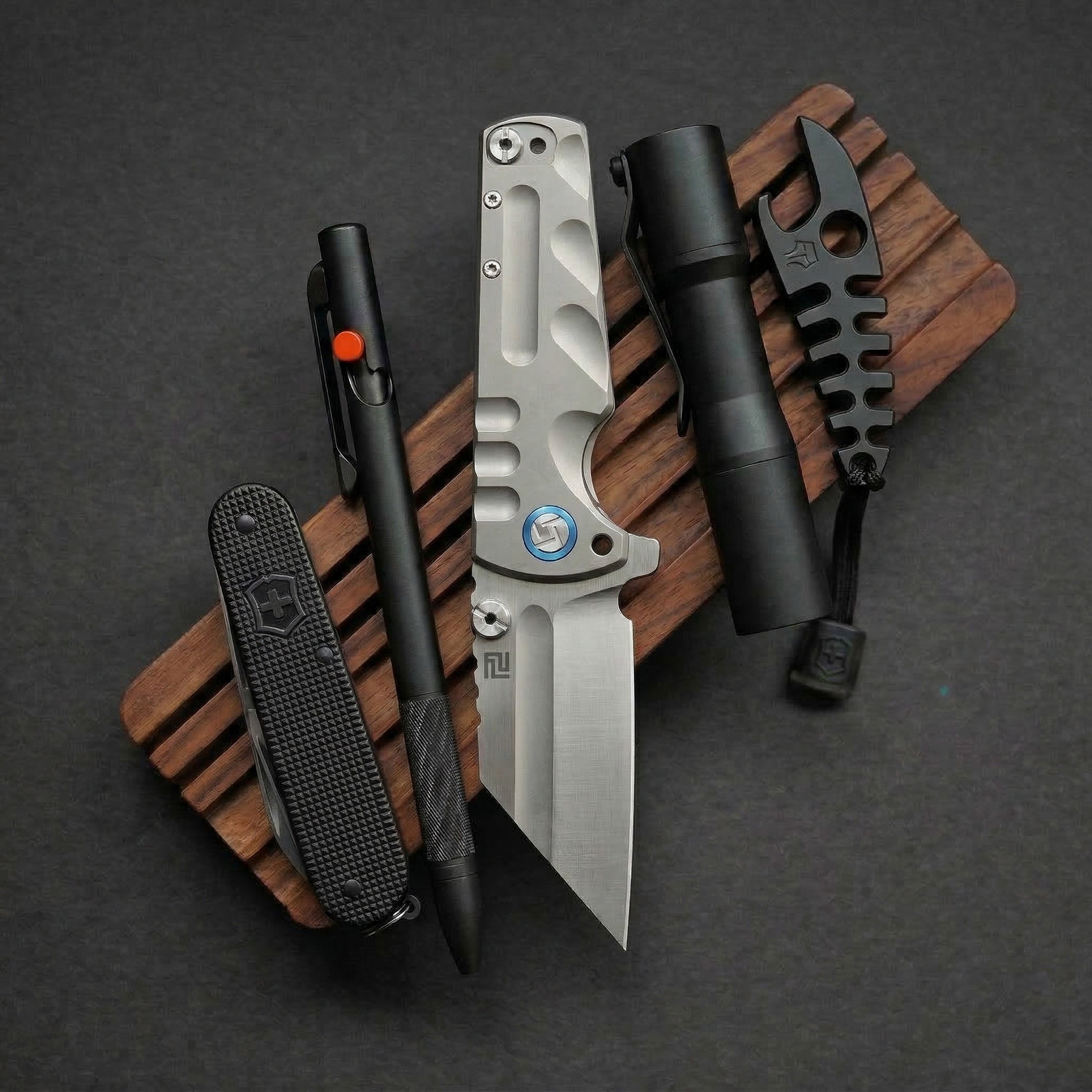 Artisan Cutlery Proponent ATZ-1820G S35VN Blade Titanium Handle Folding Knives