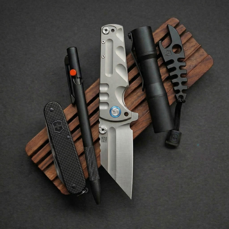 Artisan Cutlery Proponent ATZ-1820G S35VN Blade Titanium Handle Folding Knives