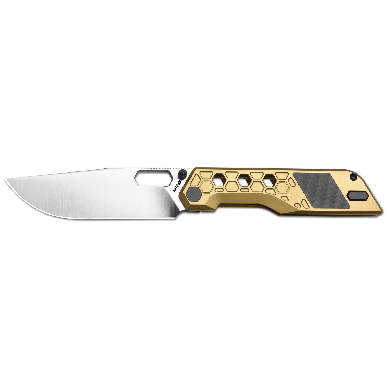 ArtisanCutlery Beest ATZ-1878G S35VN Blade Titanium Handle Folding Knives Gold