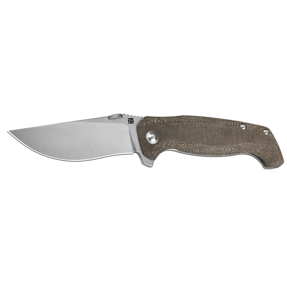 ArtisanCutlery Kami ATZ-1864G S35VN Blade OD Green Micarta Handle Folding Knives