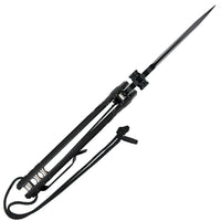 CJRB Tundra Liner Lock Knife Smooth Black G10 Handle (3.78'' Black PVD Coating D2 Blade) J1966-BBK
