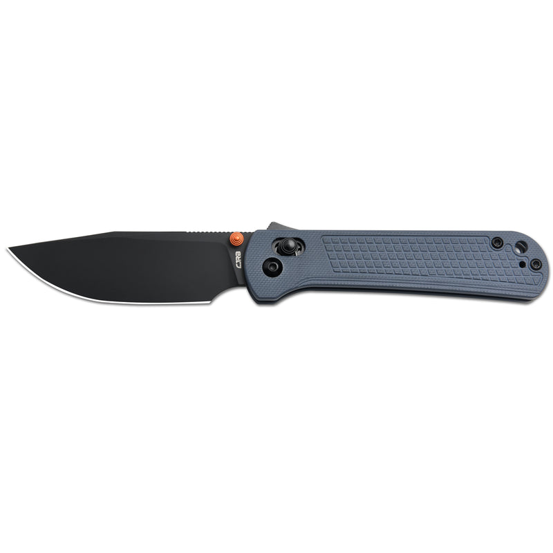 CJRB Bolt Thumbs Stud Recoil Lock Knife Blue G10 Handle (3.25'' Black PVD Coating AR-RPM9 Blade) J1960-BGY