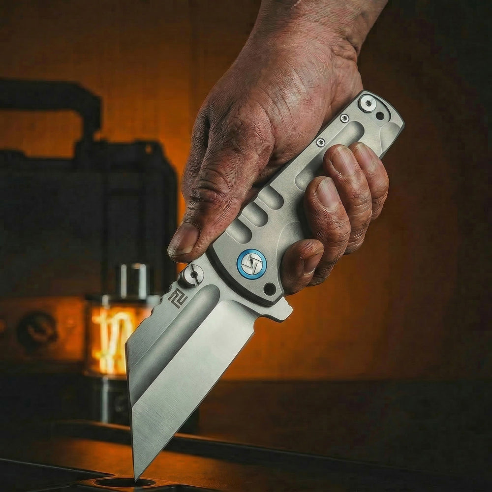 Artisan Cutlery Proponent ATZ-1820G S35VN Blade Titanium Handle Folding Knives