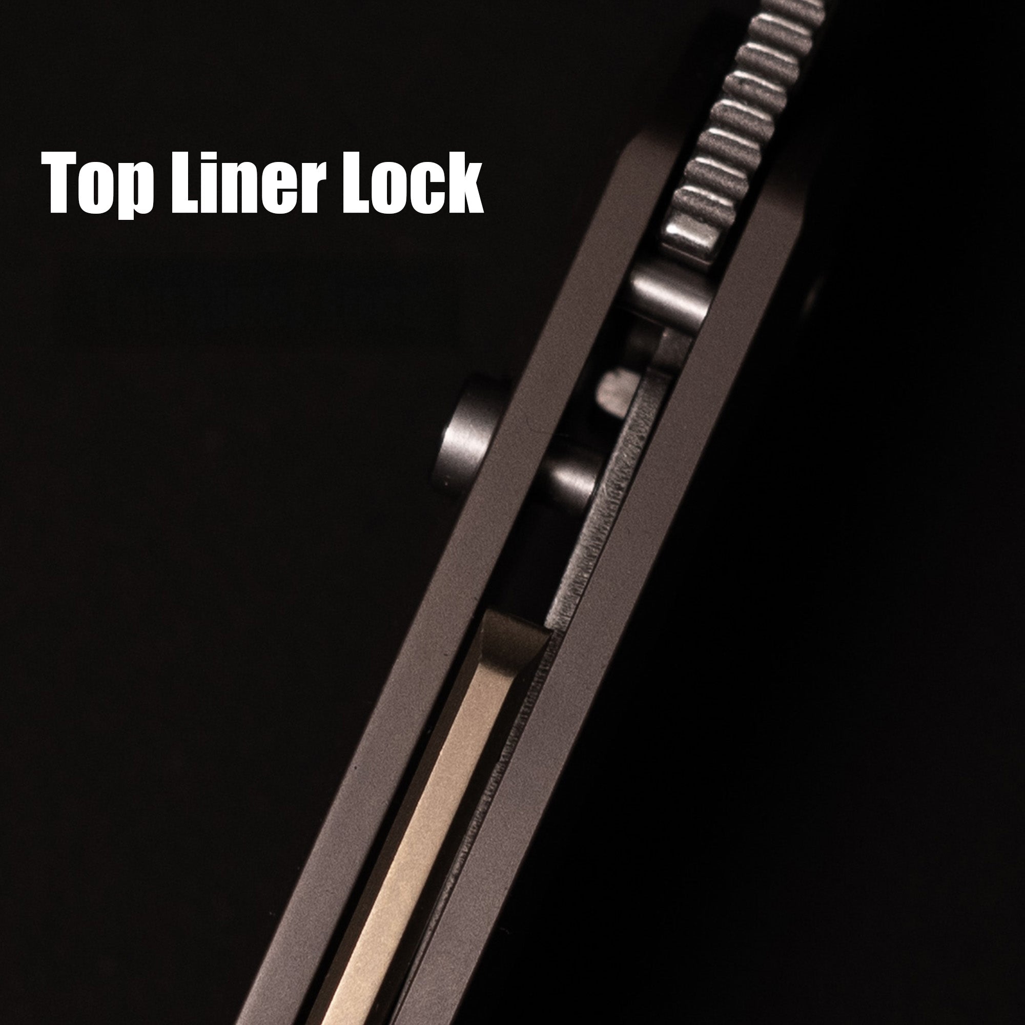 ArtisanCutlery Mousebird Thumb Hole Top Liner Lock EDC Knife Titanium Handle Gold Titanium Clip(3'' S35VN Stone Wash Blade ) 1889G-DG