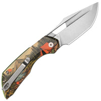 ArtisanCutlery Mousebird Thumb Hole Top Liner Lock EDC Knife 7075-T6 Aluminum Handle Titanium Clip(3'' N690 Stone Wash Blade ) 1889G-SAL