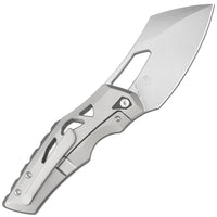 Artisan Cutlery Tortoise Frame Lock Knife Grey Titanium Handle (3.7'' Stone Wash S35VN Blade) 1884G-BK