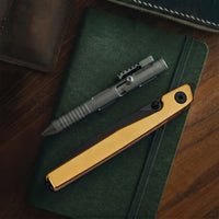 CJRB Lanky Thumb Stud & Front Flipper Liner Lock EDC Knife Titanium Handle Steel Clip(3.58'' CPM S90V Black PVD Coating Blade) J1965G-GL