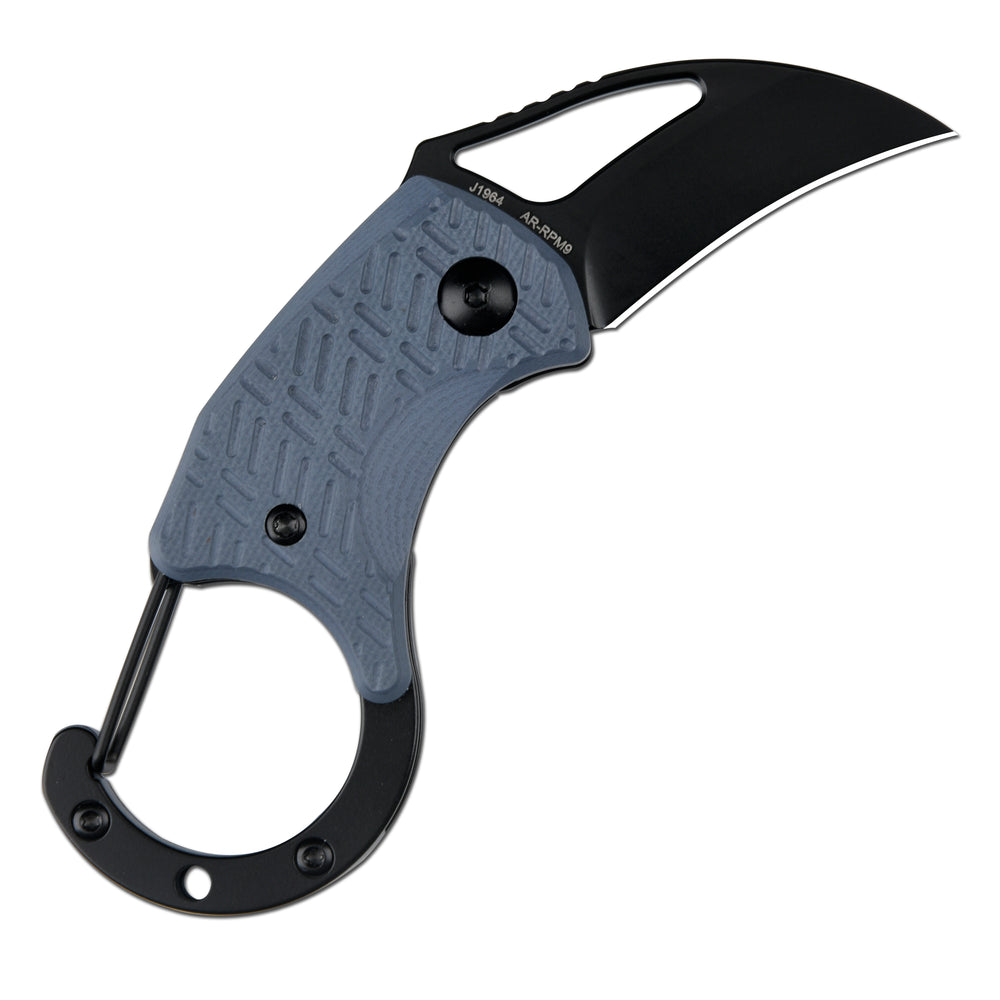 CJRB Anansi J1964 AR-RPM9 Steel Blade G10 Handle Folding Knives Blue G10 Handle/Black PVD Finish