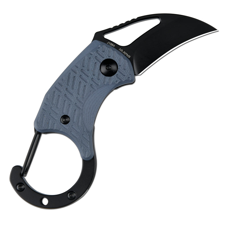 CJRB Anansi J1964 AR-RPM9 Steel Blade G10 Handle Folding Knives Blue G10 Handle/Black PVD Finish