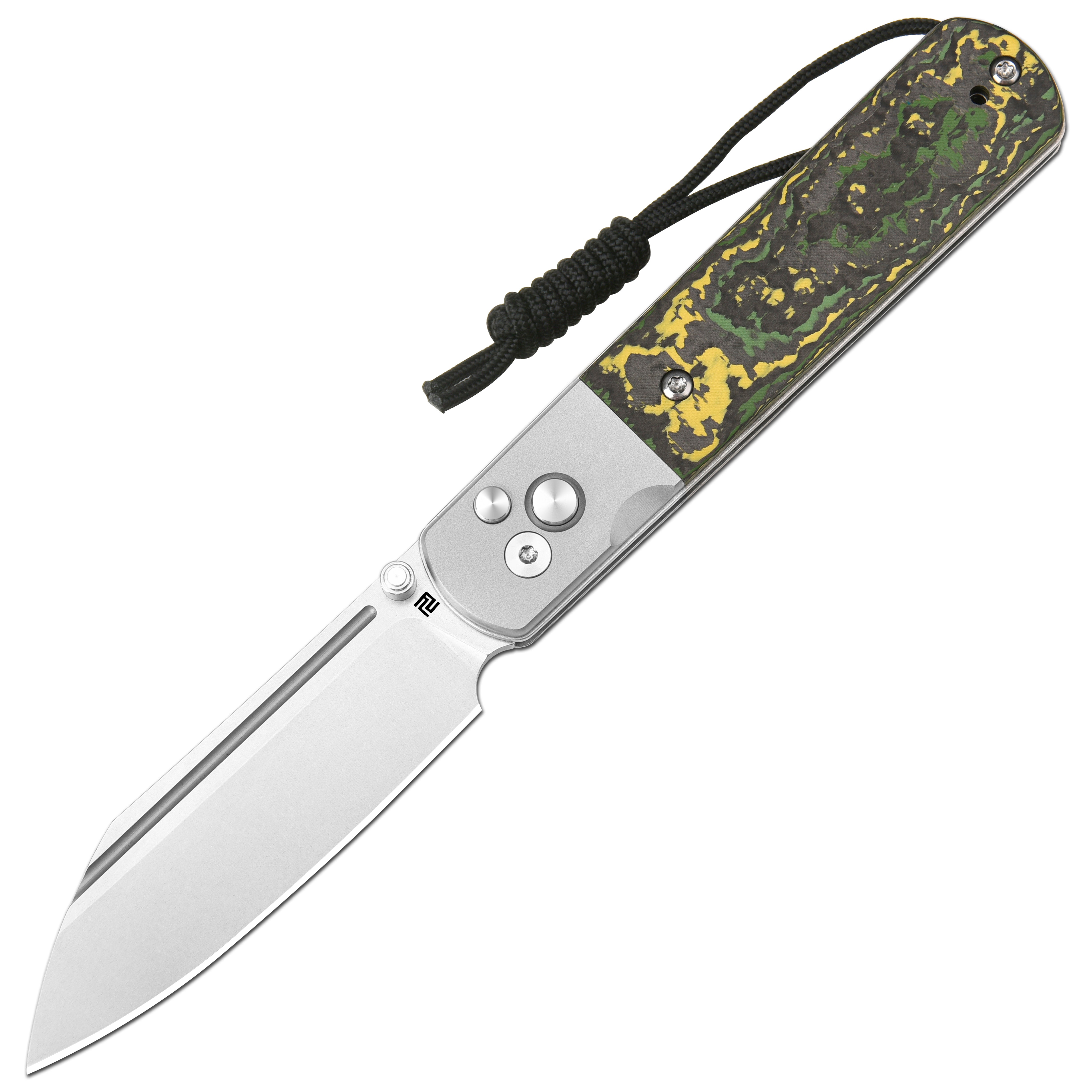 Artisan Cutlery Holm 1875 S90V Steel Blade TItanium and Fat Carbon