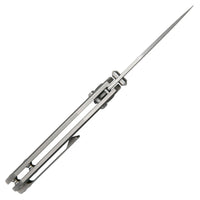 CJRB Maximal Crossbar Lock Knife Titanium Handle (2.95'' Stone Wash CPM S90V Blade) J1954G-GY