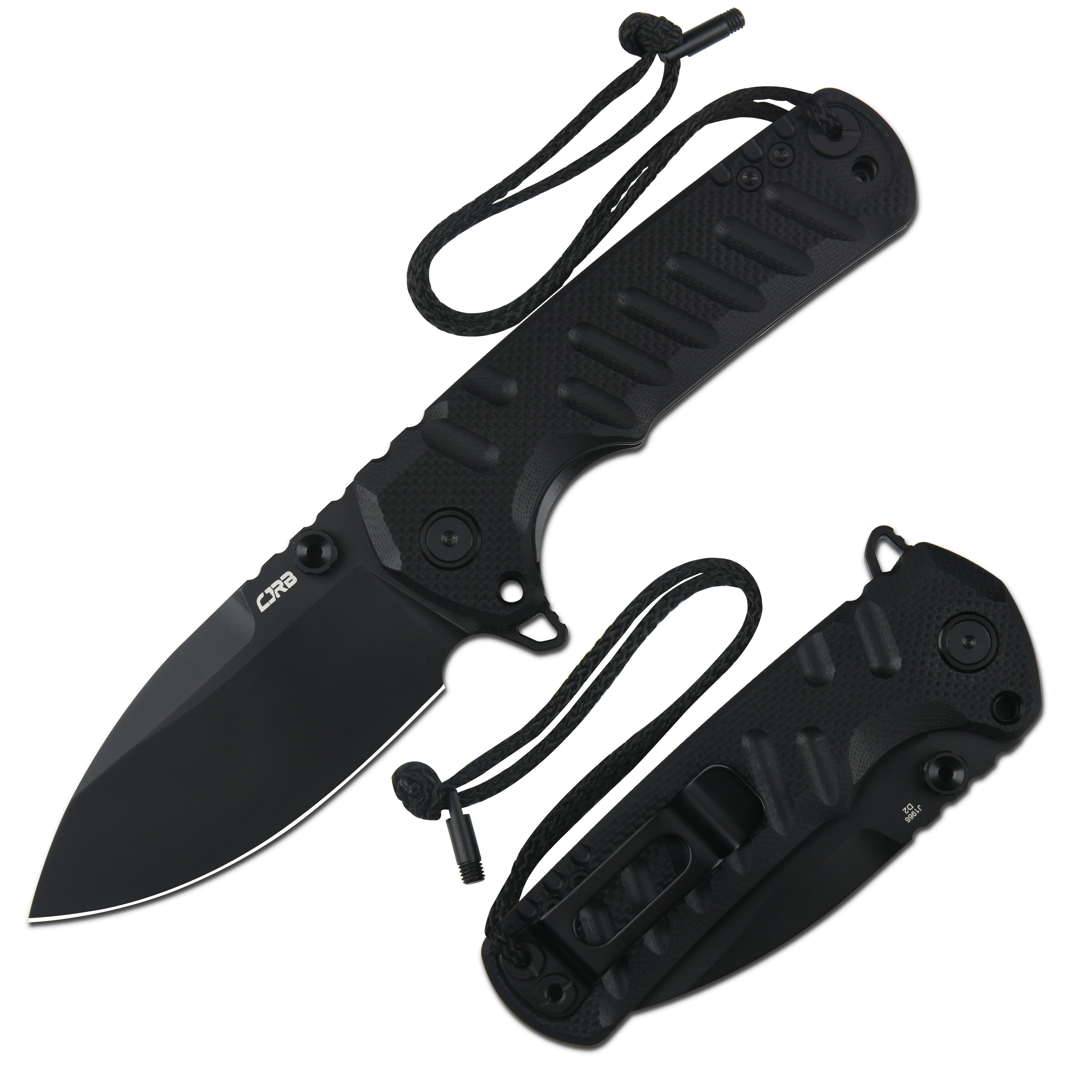 CJRB Tundra Liner Lock Knife Smooth Black G10 Handle (3.7