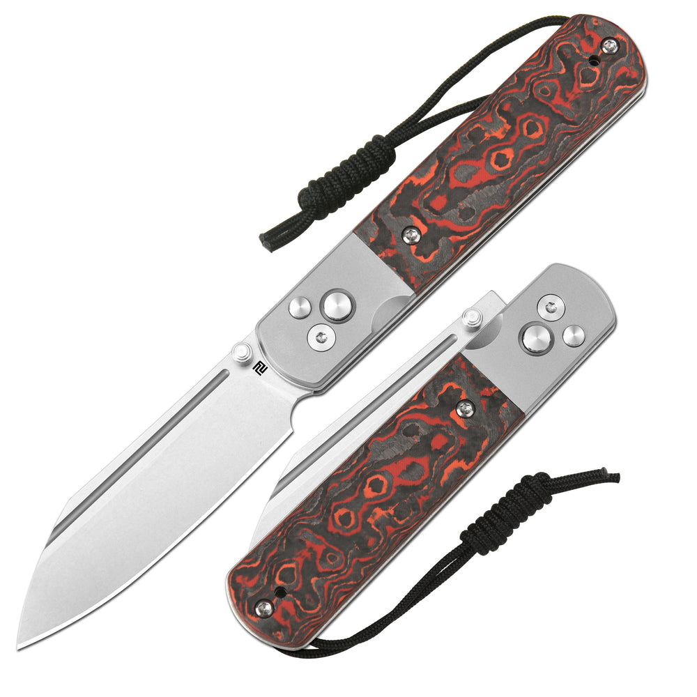 Artisan Cutlery Holm 1875 S90V Steel Blade TItanium and Fat Carbon Handle Folding Knives(Holiday Exclusive)