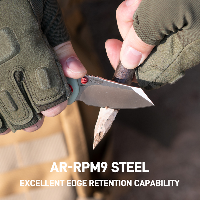 CJRB Maileah Front Flipper & Liner Lock G10(Glow In the Dark) Handle (2.39'' Sand Polish AR-RPM9 Blade) J1918-GD