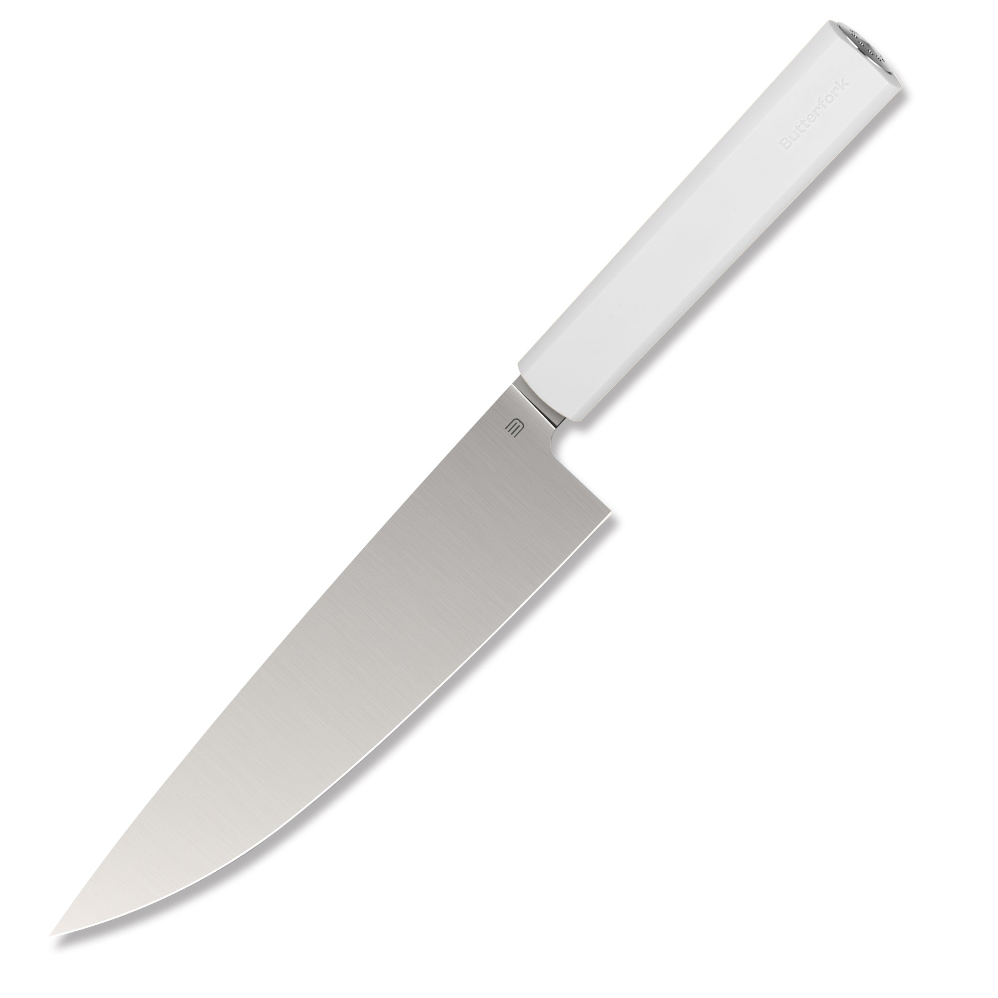 Butterfork Purest 8” Chef's Knife, AR-RPM9 Stainless Steel, Replaceable ABS Handle, Light Grey